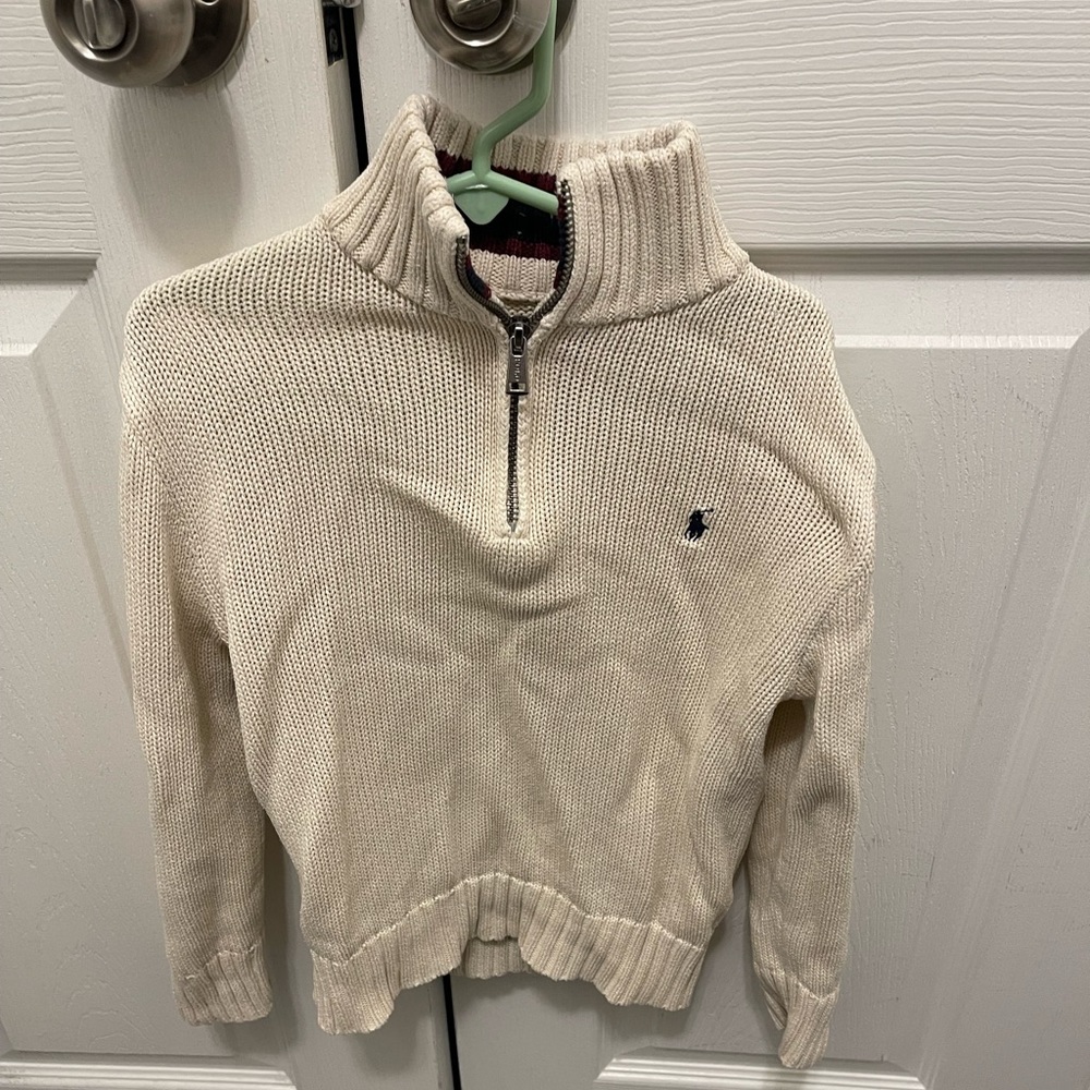 Ralph Lauren Polo sweater size 6 kids beige.